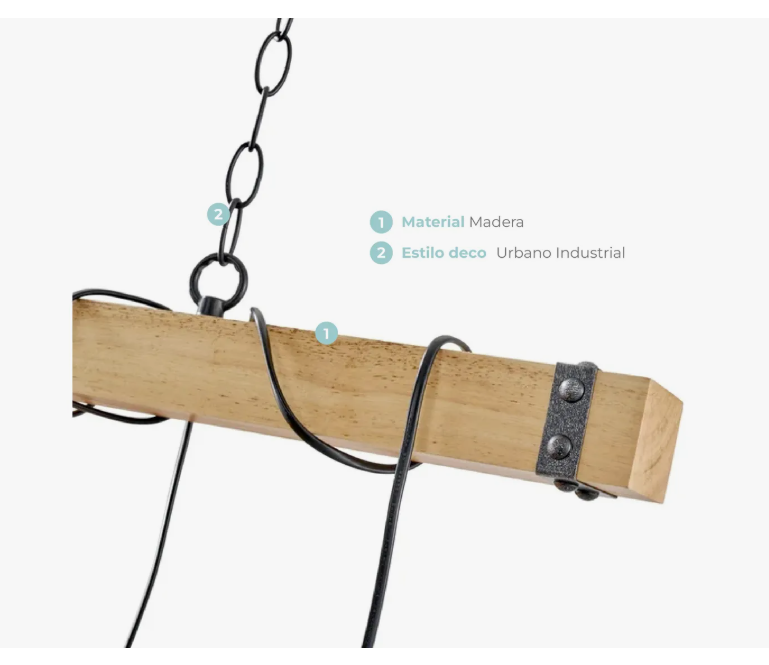 Miniatura 4 de Lámpara Colgante Safiro 4 Luces E27 Atik